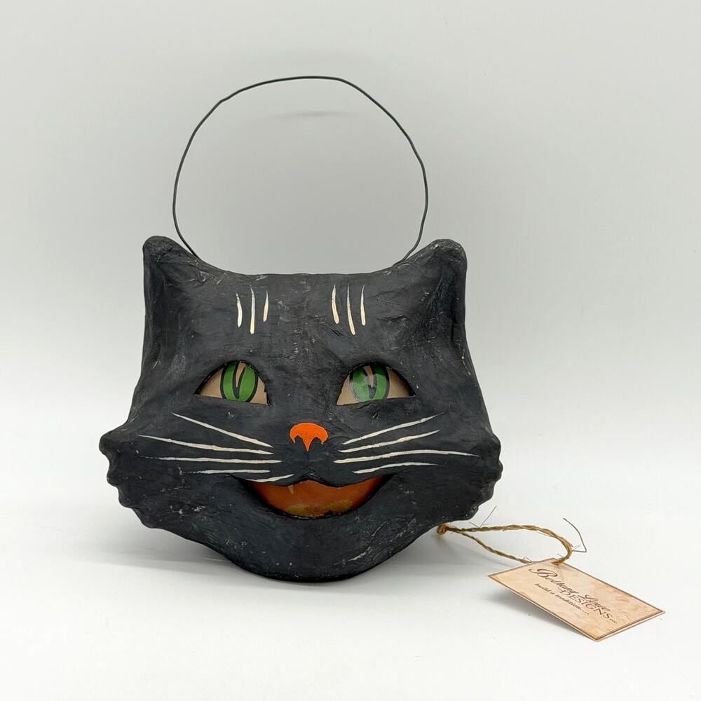 Bethany Lowe Vintage Happy Cat Bucket Halloween TJ8661 NEW